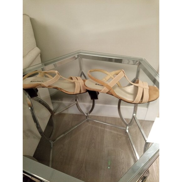 Women's Dressbarn Spring Taupe Brown/Tan Heels Size 6.5 - Picture 6 of 12